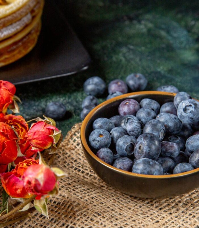 Fresh blueberries are individually quick frozen to give a field fresh fruit