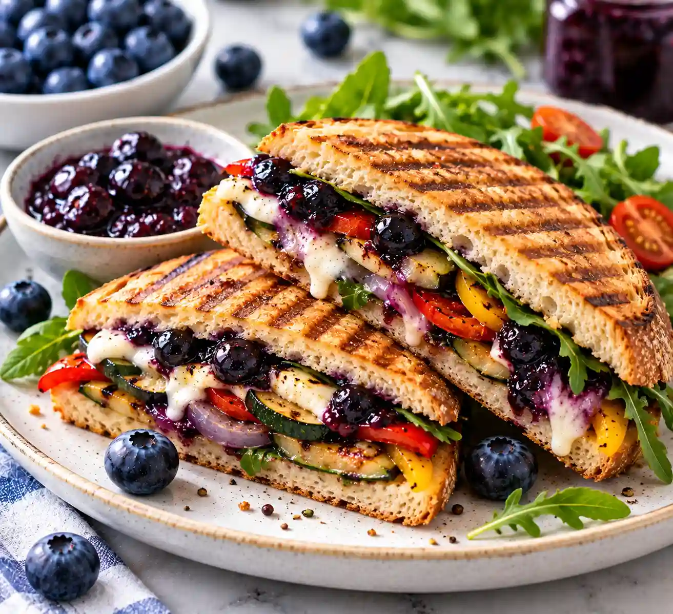 Blueberry Grilled Vegetable Panini