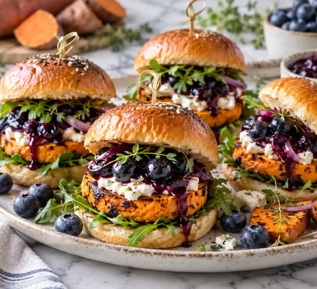 SWEET POTATO AND BLUEBERRY SLIDERS