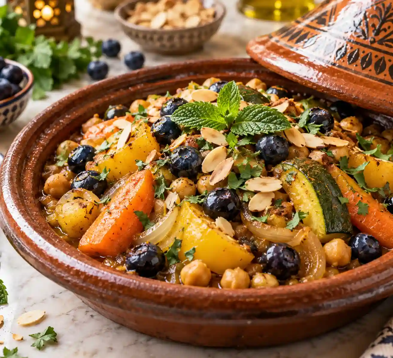VEG TAGINE WITH BLUEBERRIES